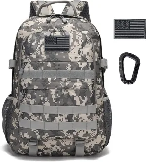 Military Tactical Backpack, 30L Hiking Daypack Water-Resistant 3 Day Assault Backpacks Molle Army Pack (ACU)