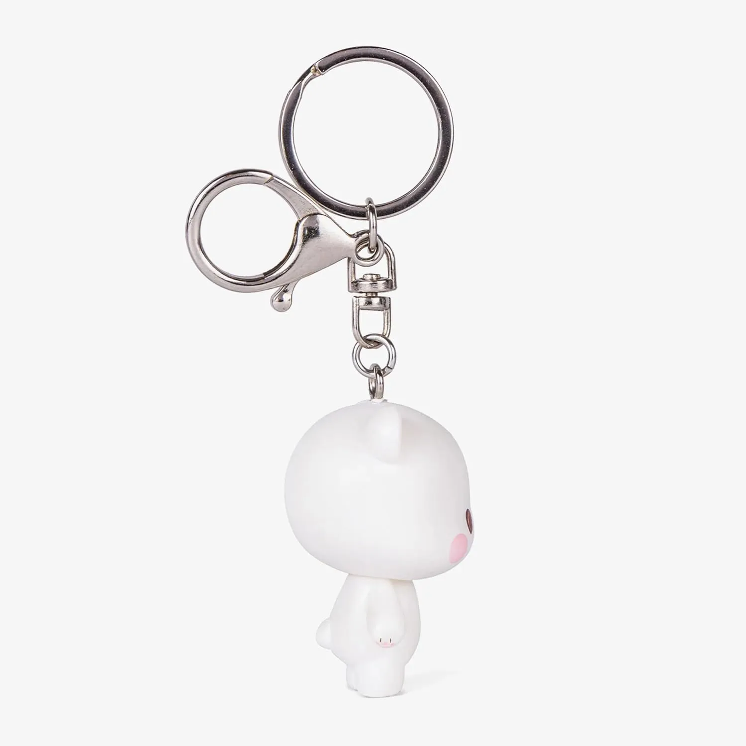 Milk Mocha 3D Figurine Keychain - Cute Vinyl Key Chain for Handbags, Purses, Bags and Backpacks, Metal Keyring