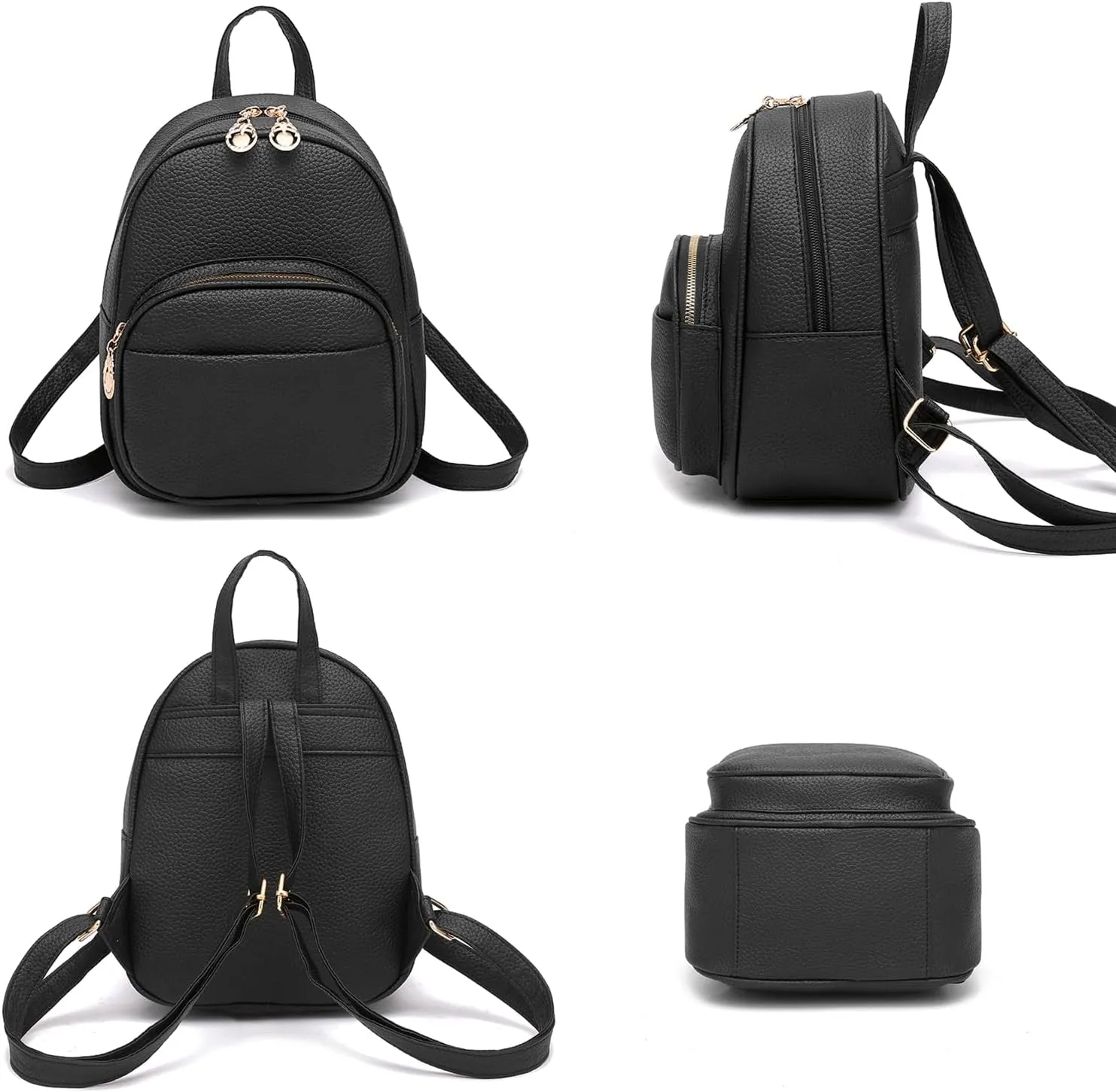 Mini Backpack for Women Girls Leather Backpacks Casual Small Daypack Shoulder Bag with Pockets