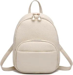 Mini Backpack for Women Girls Leather Backpacks Casual Small Daypack Shoulder Bag with Pockets