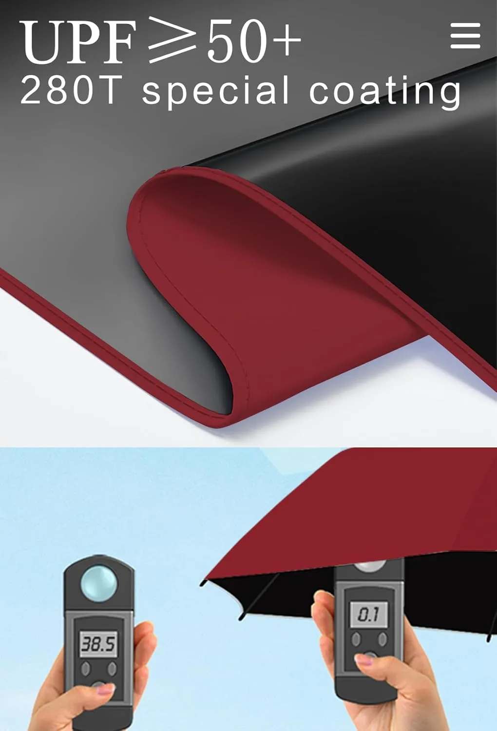 Mini Travel Folding Umbrella for Purse - UPF 50  Sun & Rain UV Protection, Windproof Small Compact Lightweight Design Fits in Pocket or Bag, Portable Wallet Parasol for Commuter, Men Women Boys Girls