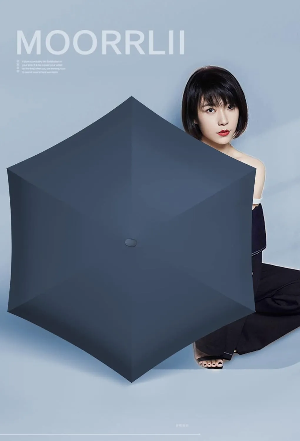 Mini Travel Folding Umbrella for Purse - UPF 50  Sun & Rain UV Protection, Windproof Small Compact Lightweight Design Fits in Pocket or Bag, Portable Wallet Parasol for Commuter, Men Women Boys Girls