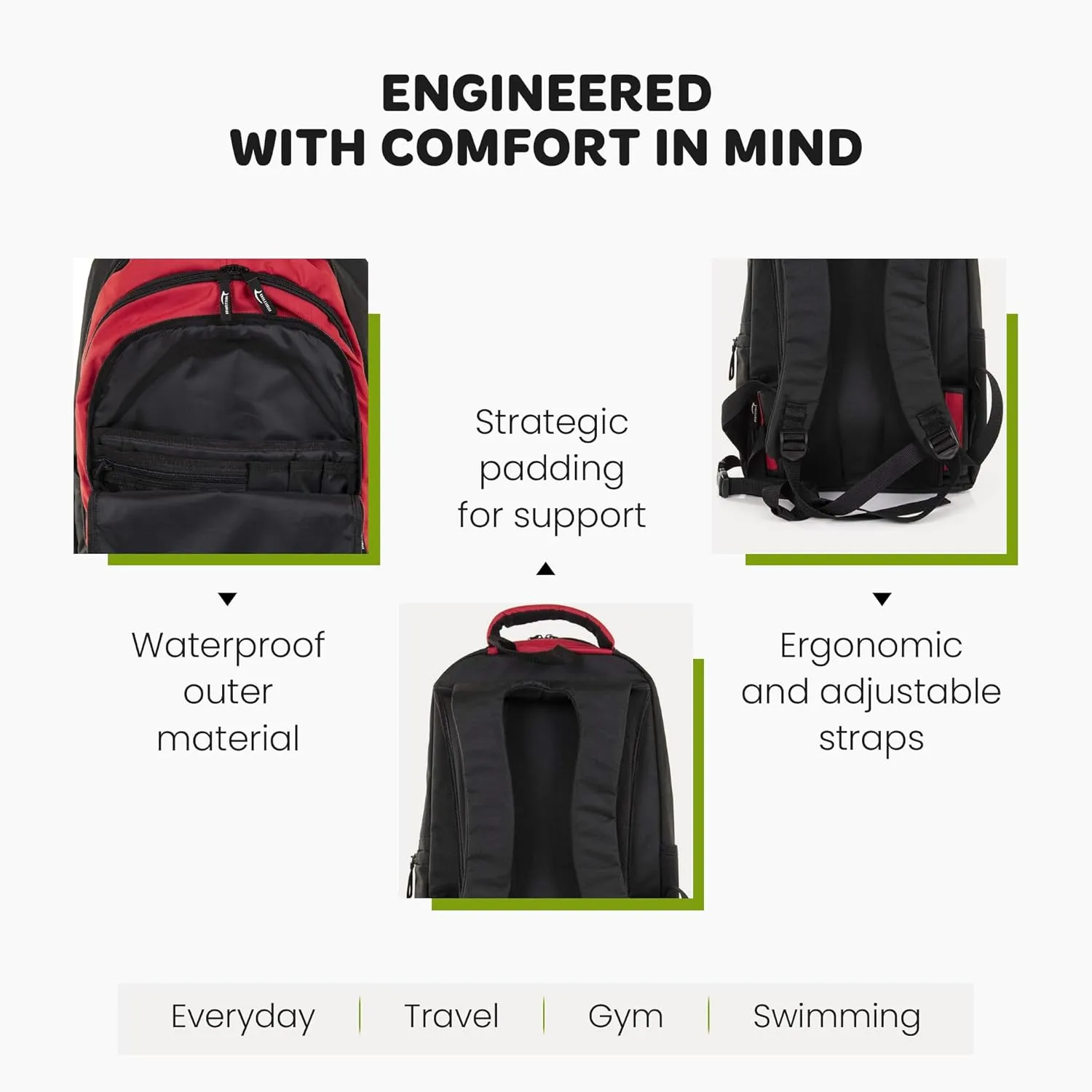 Mintra Sports Backpacks (Glacier Grey, Challenger)