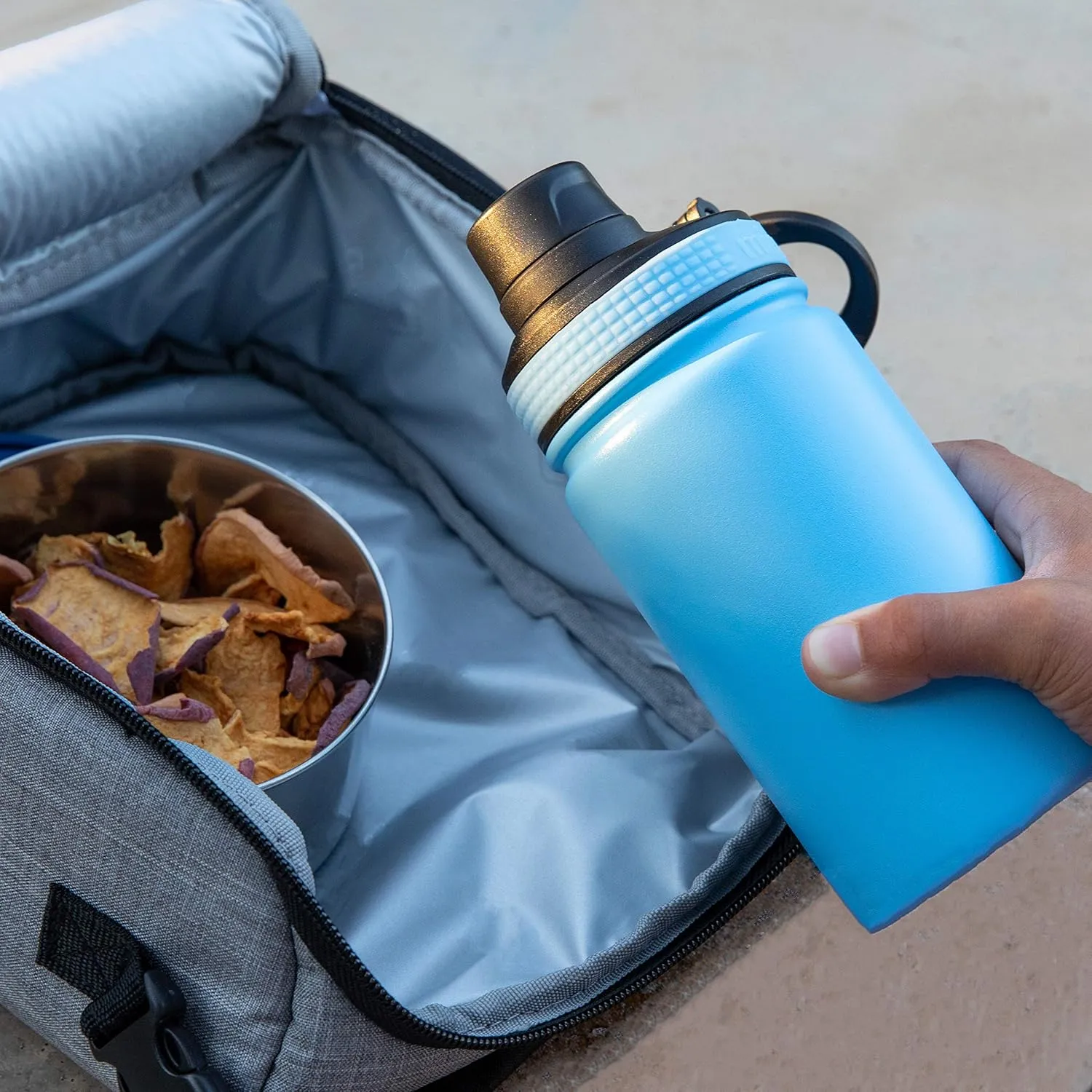 MIRA 12 oz Stainless Steel Kids Water Bottle - Metal Thermo Flask Keeps Cold for 24 Hours, Hot for 12 Hours - Double Wall Vacuum Insulated - Leak Proof BPA-Free Lid - Balls