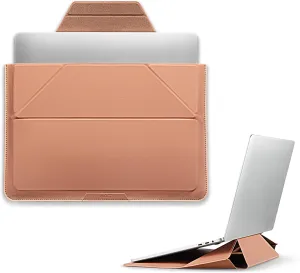 MOFT Laptop Sleeve Bag for MacBook Computer Expandable Storage, Two Adjustable Angles Laptop Stands, Ultra-Slim Stylish Pieces Laptop Case Sleeves, Class Nude,13"-14"