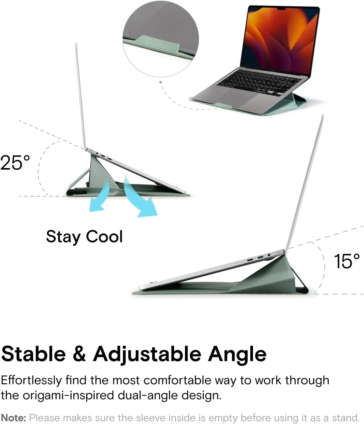 MOFT Laptop Sleeve Bag for MacBook Computer Expandable Storage, Two Adjustable Angles Laptop Stands, Ultra-Slim Stylish Pieces Laptop Case Sleeves, Class Nude,13"-14"