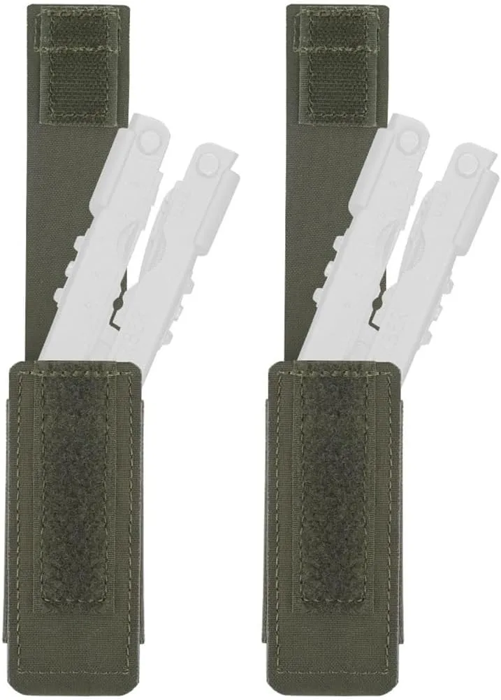 MOLLE Small EDC Spray Pouch, Tactifans Spray Holder Holster for Duty Belt Vest Backpack, Elastic Flashlight Case Multitool Mag Accessories Side Expansion Snack Pouch(2PCS-RG)