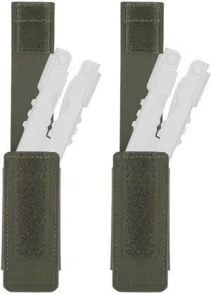MOLLE Small EDC Spray Pouch, Tactifans Spray Holder Holster for Duty Belt Vest Backpack, Elastic Flashlight Case Multitool Mag Accessories Side Expansion Snack Pouch(2PCS-RG)