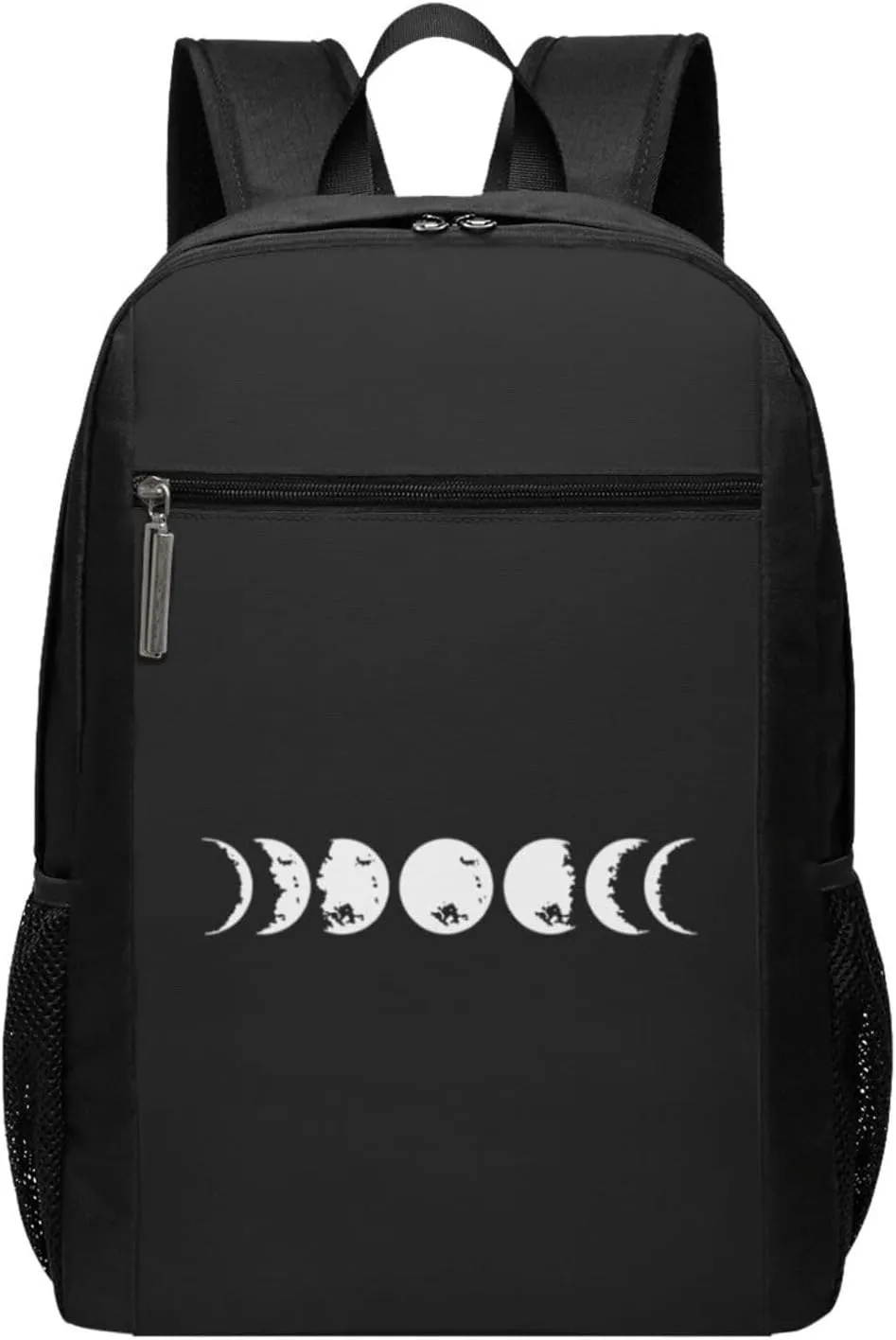 Moon Phases Travel Laptop Backpack, Business Anti Theft Slim Sturdy Laptops Backpacks, College Computer Bag Gift for Men & Women Fits 17 Inch Notebook,Black