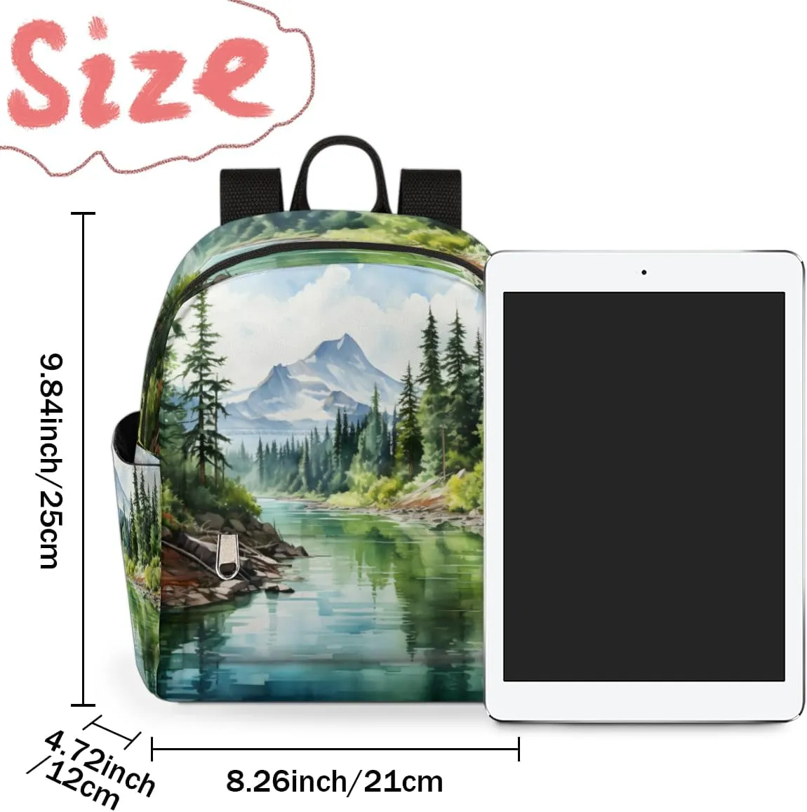 Mountains Pine Tree Mini Backpack Purse for Women Lightweight Shoulder Bag Women Shopping Backpack Small Backpacks Purse