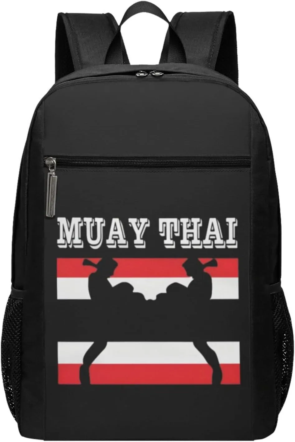Muay Thai Thailand Flag Travel Laptop Backpack, Business Anti Theft Slim Sturdy Laptops Backpacks, College Computer Bag Gift for Men & Women Fits 17 Inch Notebook,Black