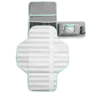 Munchkin Portable Changing Pad – Lightweight and Compact Baby Diaper Changing Mat with Silver-Ion Technology, Includes 12 Diaper Disposal Bags, Grey