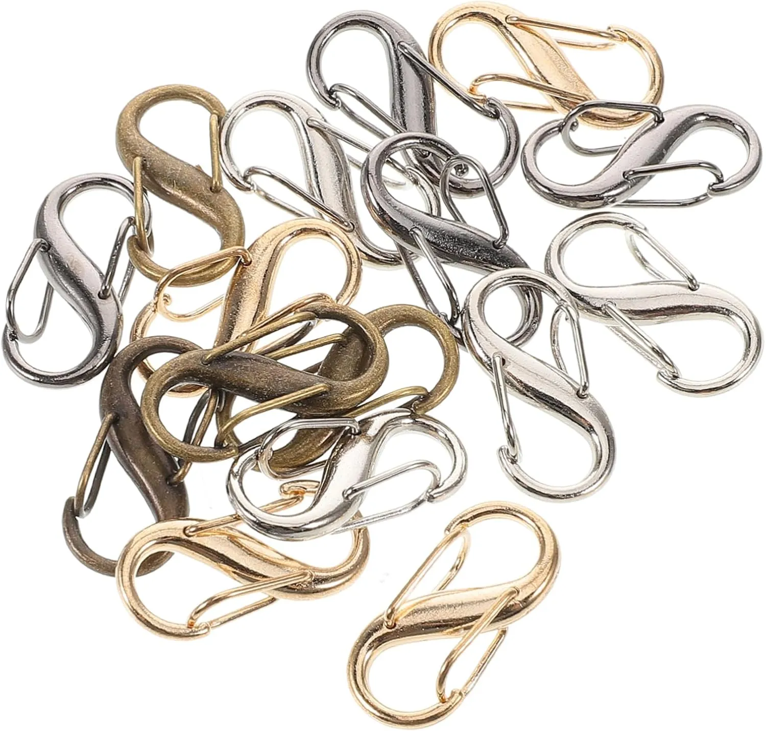 NOLITOY Diy Bag Chain Buckles 16pcs Metal Buckles Chain Bag Strap Shortening for Handbags Purses