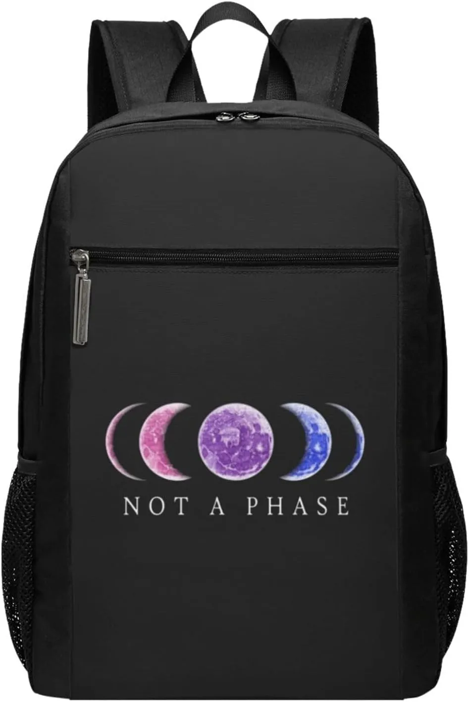 Not A Phase Bisexual Pride LGBT Travel Laptop Backpack, Business Anti Theft Slim Sturdy Laptops Backpacks, College Computer Bag Gift for Men & Women Fits 17 Inch Notebook,Black