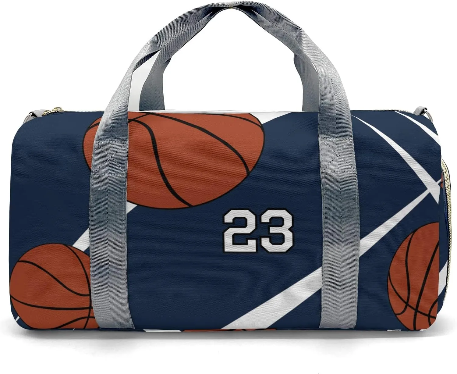 Number Sport Basketball Player Team Navy Personalized Kids Duffel Swim Bag for Boys,Customized Swim Duffle Bag for Boys Man Kids Gifts