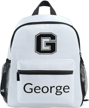 ODAWA Personalized Text Kid Backpack with Name Tag Custom Alice Blue Toddler Backpack Travel