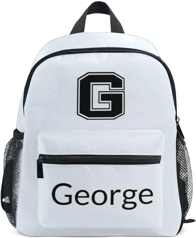 ODAWA Personalized Text Kid Backpack with Name Tag Custom Alice Blue Toddler Backpack Travel