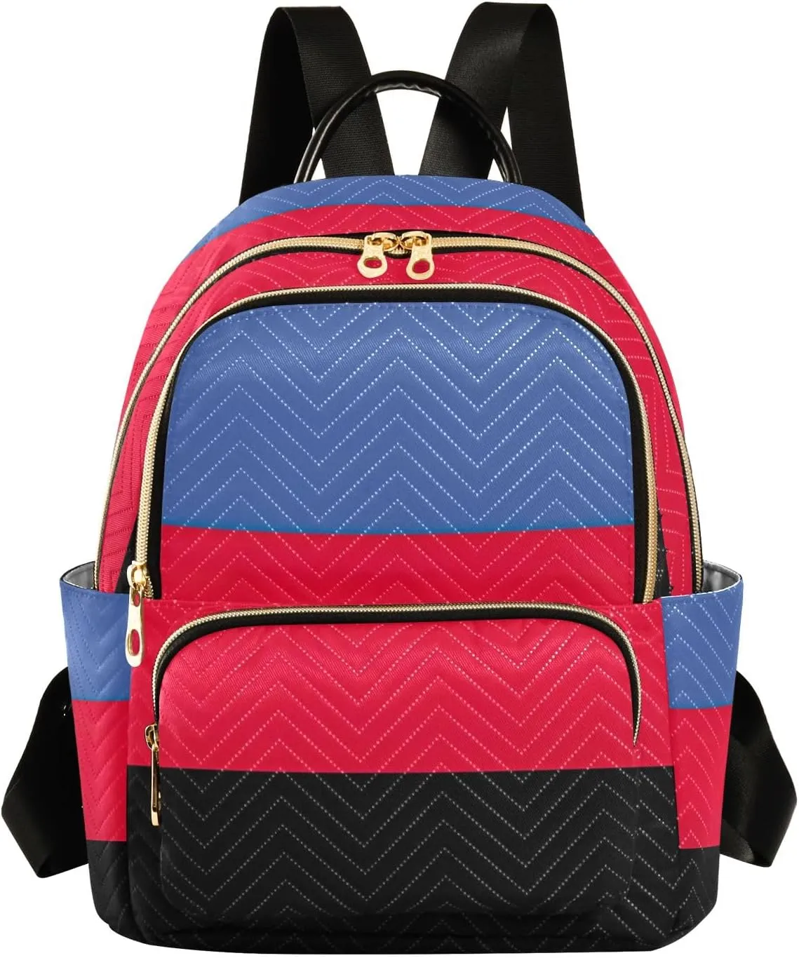 ODAWA Polyamorous Pride Flag Quilted Backpack Anti Theft Travel Backpack Travel Lightweight Backpacks