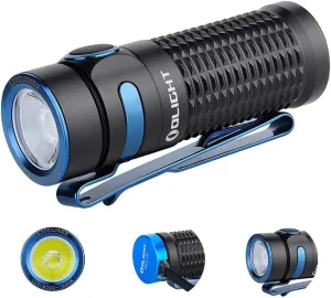 OLIGHT Baton3 1200 Lumens Ultra-Compact EDC Flashlight, Powered by Rechargeable Battery for Household Search, Outdoor Camping, Hiking and Mountaineering (Black)