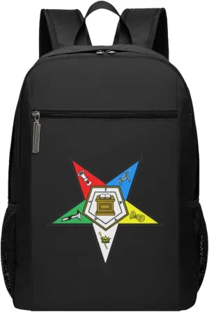 Order of The Eastern Star Nursling Travel Laptop Backpack, Business Anti Theft Slim Sturdy Laptops Backpacks, College Computer Bag Gift for Men & Women Fits 17 Inch Notebook,Black