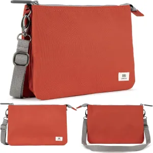 ORI LONDON Crossbody Bag - XL Slim, Chunky Zip, Removable & Adjustable Strap, & 3 Compartments - Carnaby
