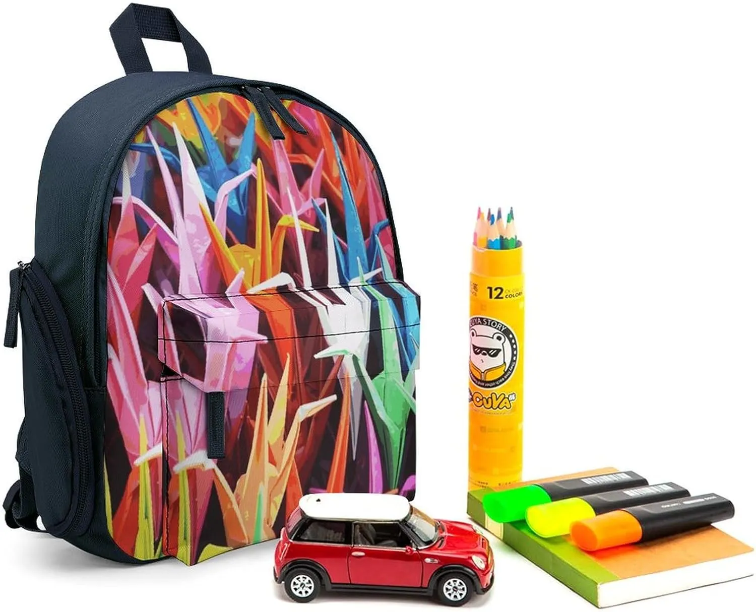 Origami Paper Cranes Travel Backpack Casual Bag Lightweight Hiking Backpacks for Business, Travelling, Hiking