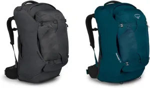 Osprey Farpoint 70L Men's and Fairview 70L Women's Travel Backpacks Bundle