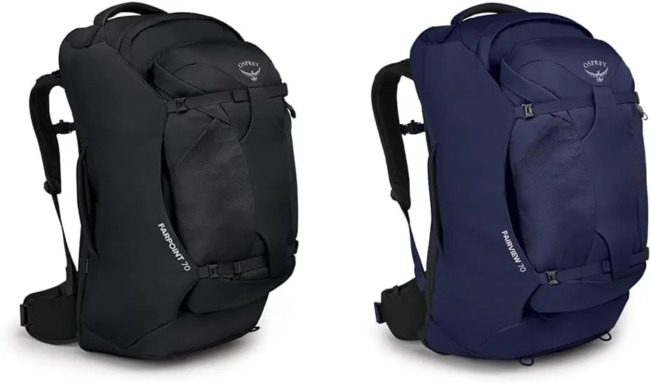 Osprey Farpoint 70L Men's and Fairview 70L Women's Travel Backpacks