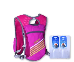 Outdoor Lightweight Sport Bag Trail Running Marathon Riding Hydration Backpack with 2 Optional 250ml Bottles
