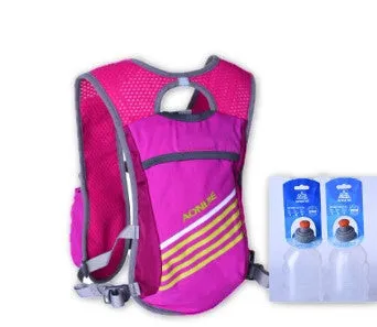 Outdoor Lightweight Sport Bag Trail Running Marathon Riding Hydration Backpack with 2 Optional 250ml Bottles