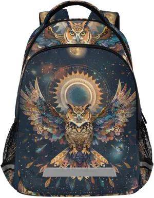 Owl Bohemian Aztec Bird Backpack Girls Kids Backpacks Boys School Bookbag 3rd 4th 5th Grade Casual Daypack Laptop Shoulder Bag