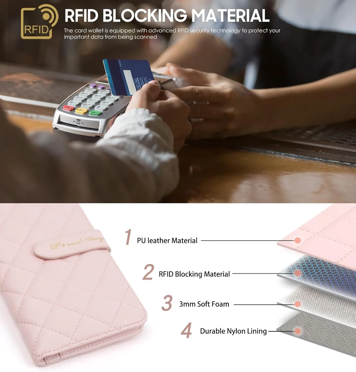Passport Wallet for Women, RFID Leather Passport & Vaccine Card Holder Combo, Slim Travel Passport Holder with Credit Card Holder, Lightweight Bifold Passport Case Organizer with Zipper Pocket