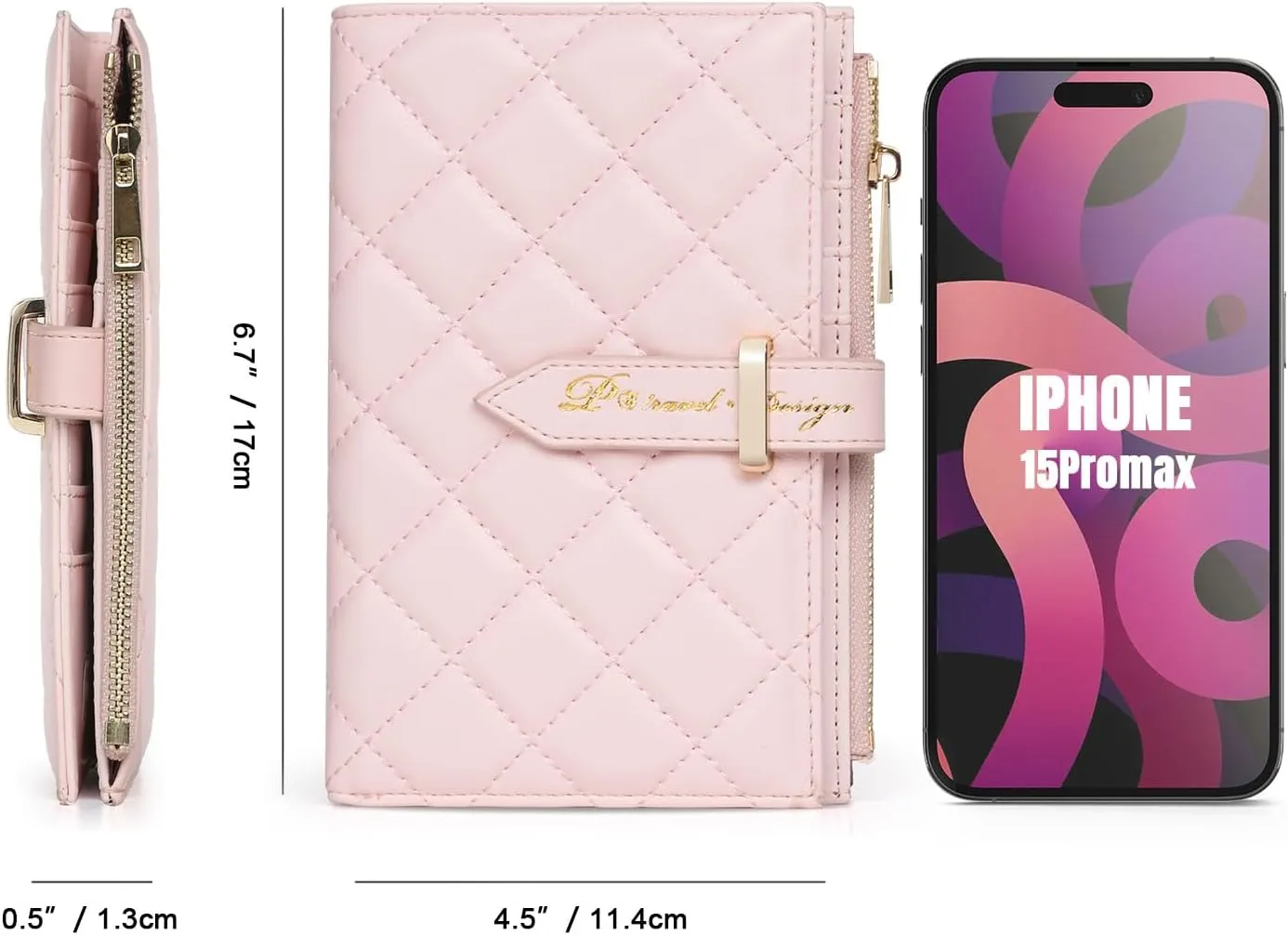 Passport Wallet for Women, RFID Leather Passport & Vaccine Card Holder Combo, Slim Travel Passport Holder with Credit Card Holder, Lightweight Bifold Passport Case Organizer with Zipper Pocket