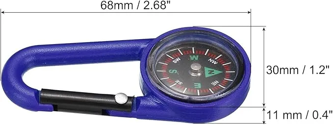 PATIKIL Keychain Compass, Pocket Camping Compass with Buckle for Outdoor Hiking Hunting Travelling
