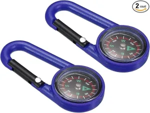 PATIKIL Keychain Compass, Pocket Camping Compass with Buckle for Outdoor Hiking Hunting Travelling
