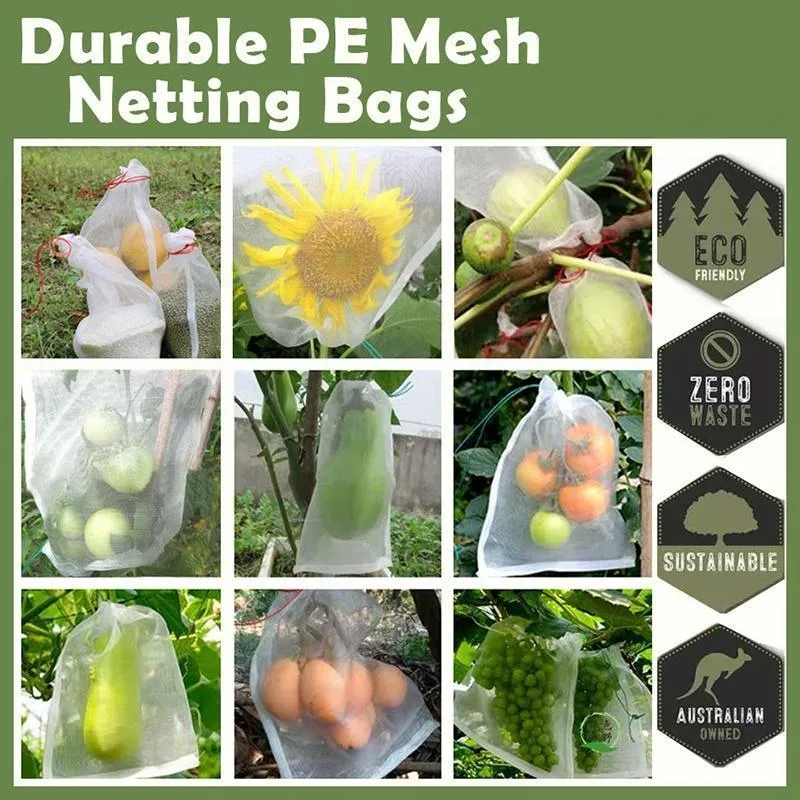 PE Fruit Protection Bags 50-100 PCS 6 Sizes White