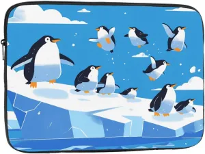 Penguins on The Iceberg Prints Shockproof Portable Laptop Sleeve Bag 15 inch - Protective Case for Men and Women's Business Travel, Office Daily Use