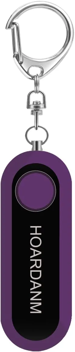Personal Alarm for Women, Girls Simple Personal Safety Alarm, Extra LED Strobe Light, Safety Self Defense Keychain, Loud Horns & Siren (Violet).