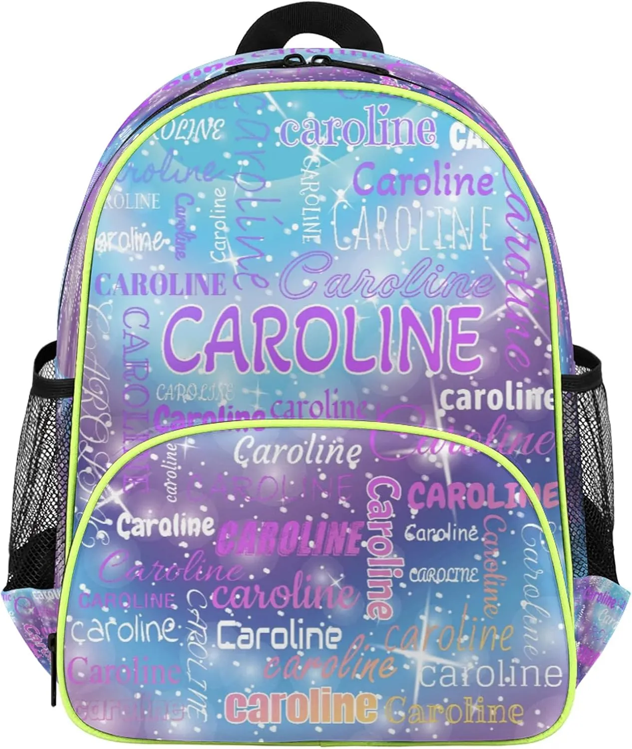 Personalized Backpack Bag with Name Lightweight Custom Shoulder Bags Waterproof Casual Backpacks Travel Laptop Bag for Travel Work Picnic 14.2in, Cosmos Blue