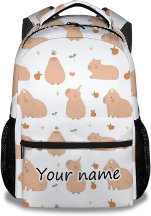 Personalized Backpacks for Girls, Boys - 16 Inch Cute Backpack for School - Cartoon, Large Capacity, Durable, Lightweight Bookbag for Kids, Travel