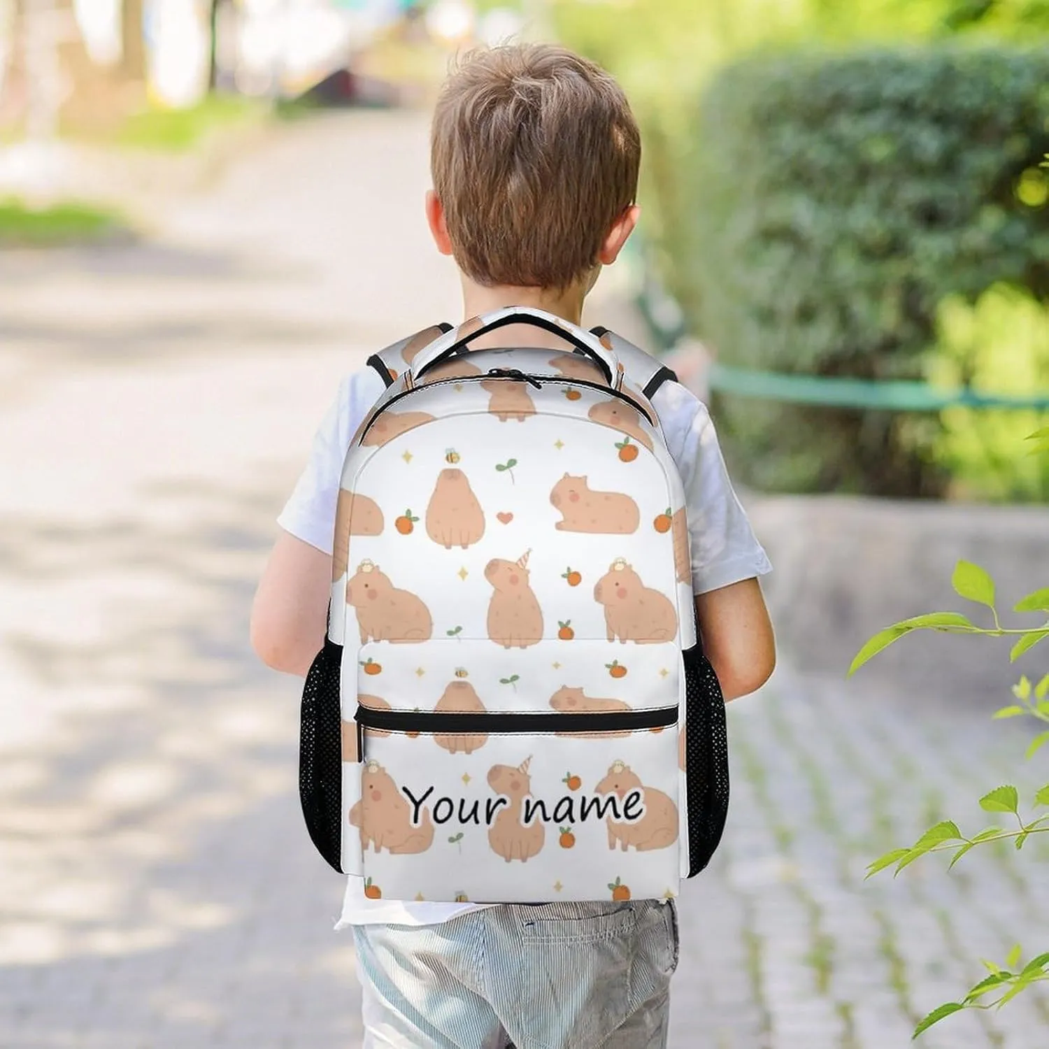 Personalized Backpacks for Girls, Boys - 16 Inch Cute Backpack for School - Cartoon, Large Capacity, Durable, Lightweight Bookbag for Kids, Travel