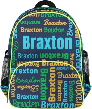 Personalized Backpacks with Name Customized Shoulder Bag Gifts for Women Men Waterproof Travel Casual Backpack 14.2in, Blue Green