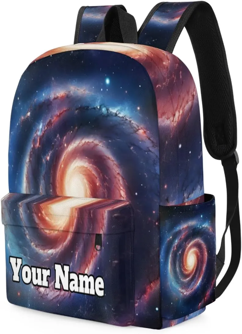 Personalized Colorful Starry Sky Preschool Toddler Backpack for Boys Girls Custom Kids Name Small Bookbags Kindergarten Elementary Backpack, Solar System