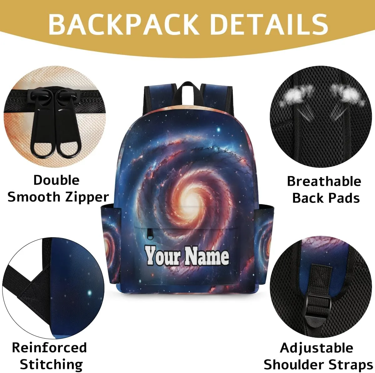 Personalized Colorful Starry Sky Preschool Toddler Backpack for Boys Girls Custom Kids Name Small Bookbags Kindergarten Elementary Backpack, Solar System