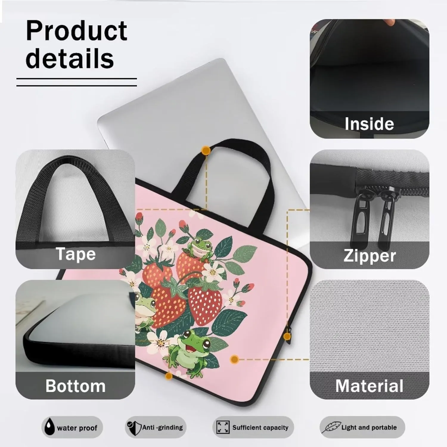 Personalized Laptop Bag 15.6In,17inch Laptop Messenger Bag Laptop Tote Bag with Laptop Compartment