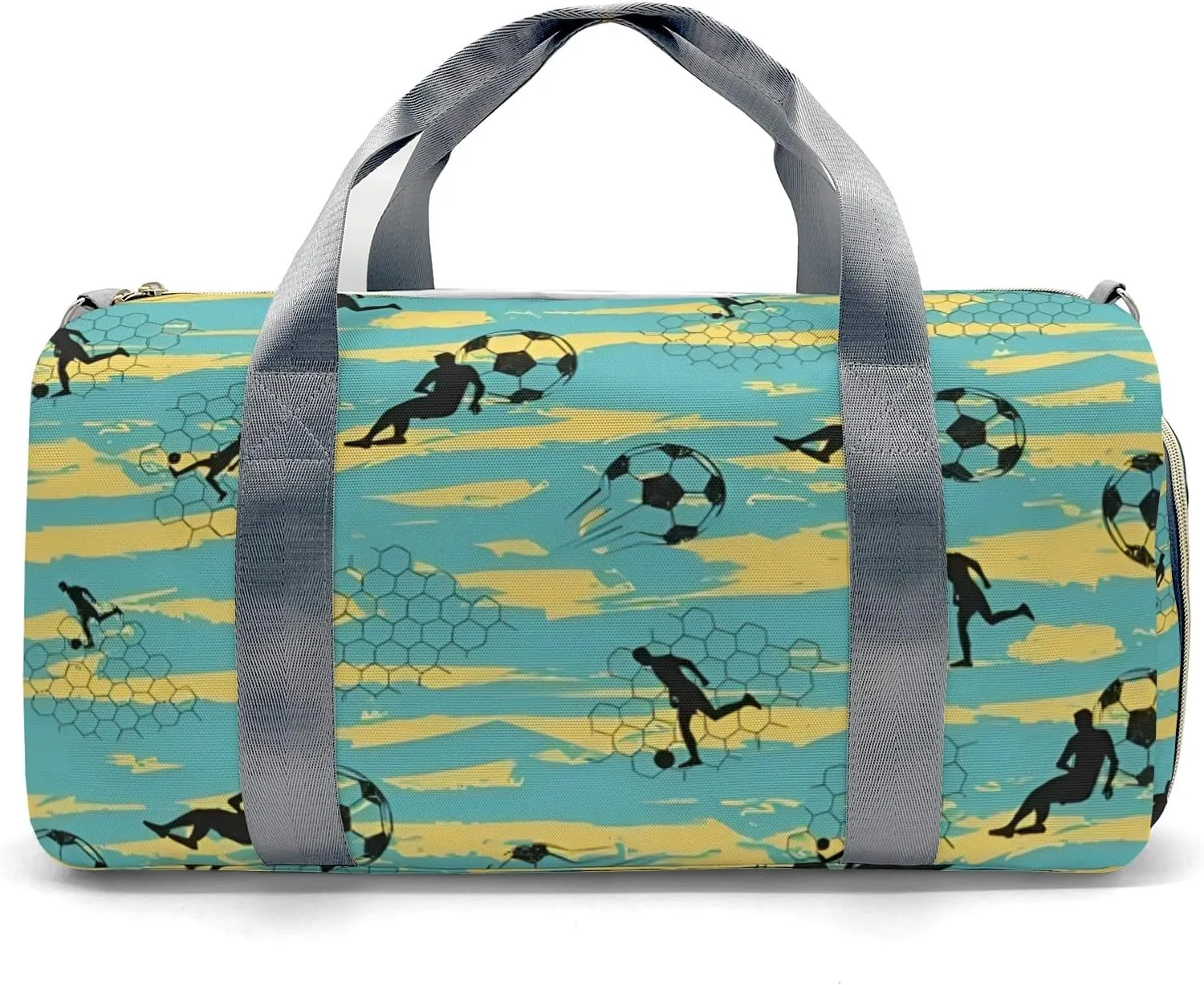 Personalized Sport Soccer Print Player Travel Bag Boys Girls Name,Travel Duffel Bag Cheerleader Bag Sport Duffle Bag for Gym