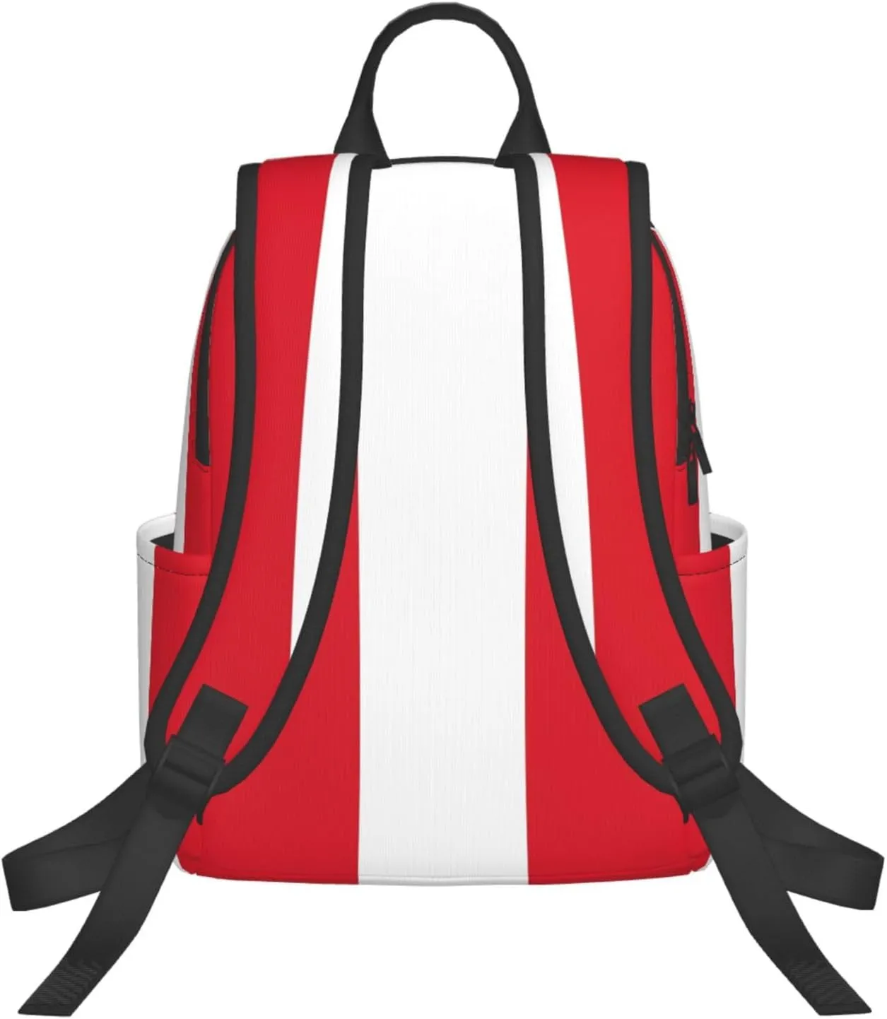 Peru Peruvian Flag Casual Laptop Backpack Travel Rucksack Sports Daypack Adjustable Strap Bags with Multi-Pockets for Working Running Camping