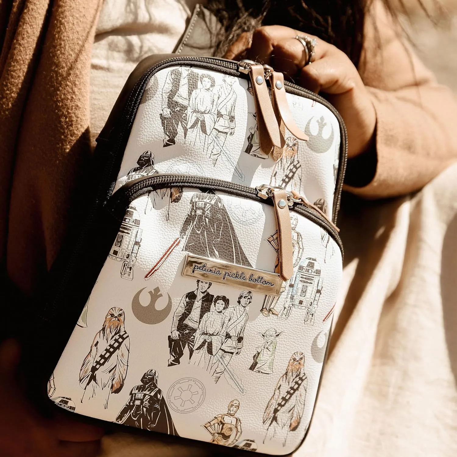 Petunia Pickle Bottom Criss-Cross Sling Bag - Sling Bag for Women and Men - Adjustable Straps to Custom-Fit - Disney - The Star Wars Collection