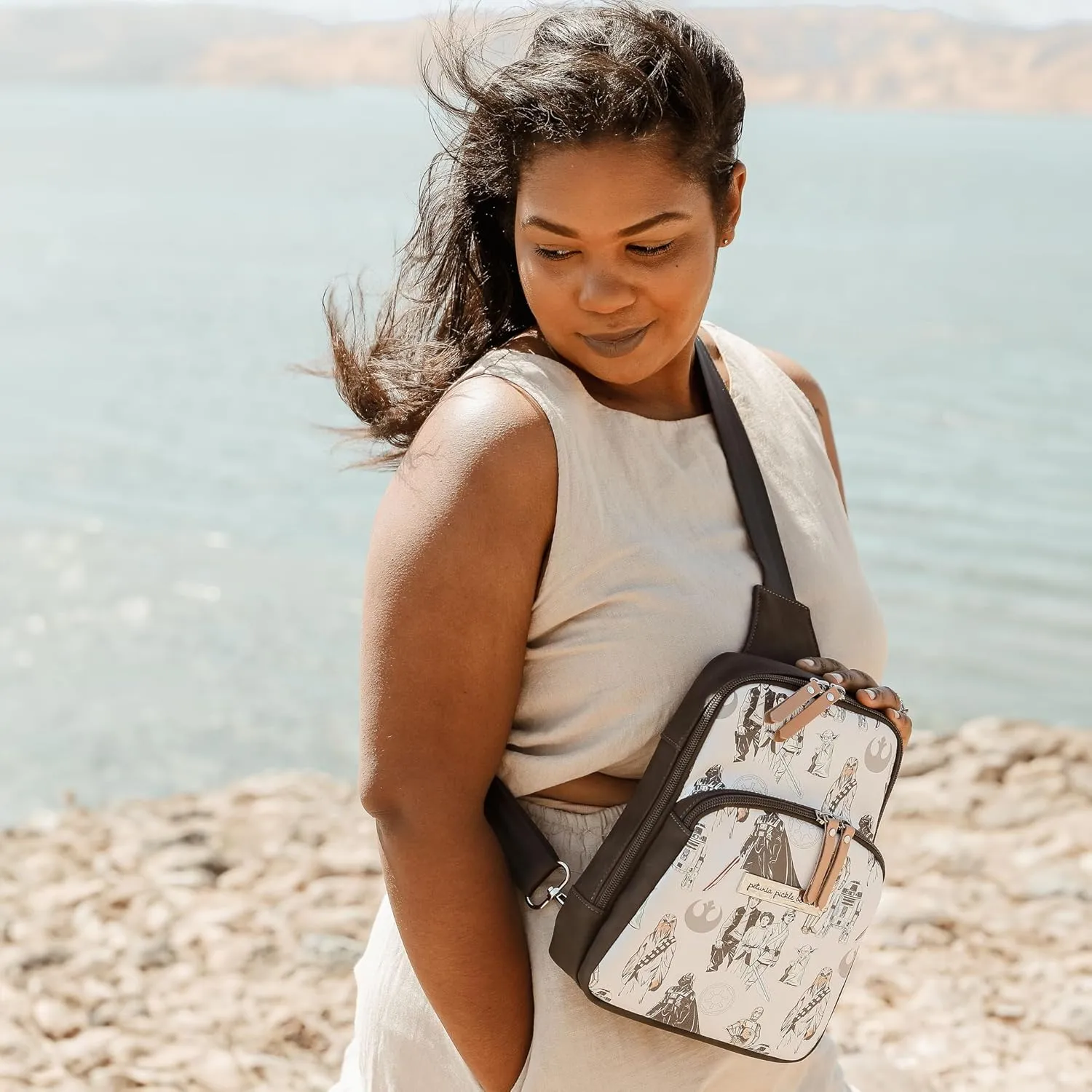 Petunia Pickle Bottom Criss-Cross Sling Bag - Sling Bag for Women and Men - Adjustable Straps to Custom-Fit - Disney - The Star Wars Collection