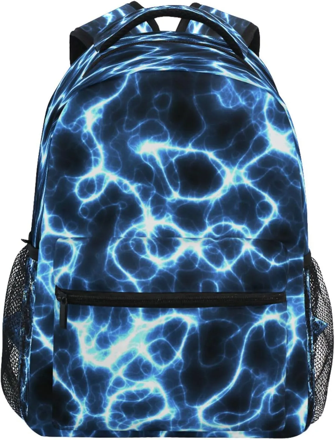 Pfrewn Kids Backpack for Boys Electricity Lightning Minimalism Lines Backpacks Lightweight School Bag 16"